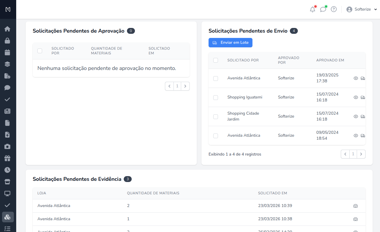 Requests with a complete approval workflow
